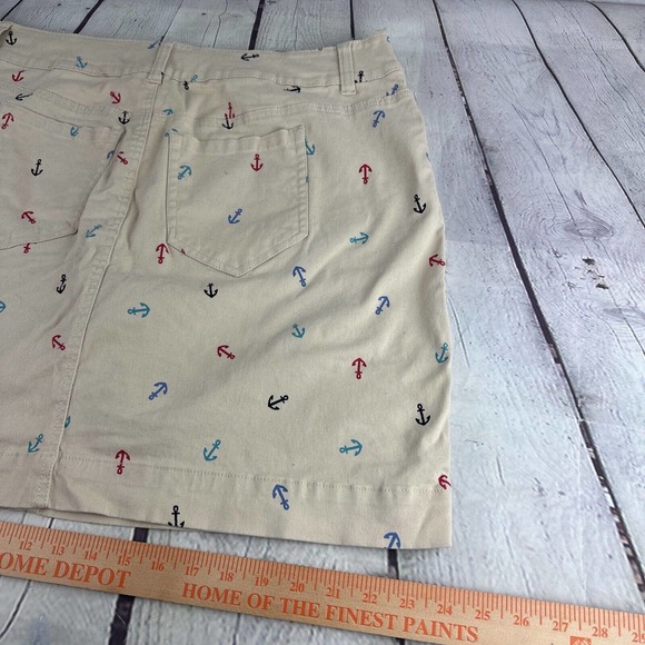 WOMAN WITHIN Anchor Print Skort Shorts Under Skirt Size‎ 14W - Picture 7 of 10